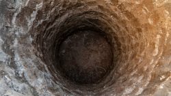 Deep,Pit,In,The,Ground.,Digging,A,Hole.,Water,Well