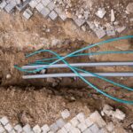 Underground,Electric,Cable,Infrastructure,Communication,Installation,At,A,Construction,Site
